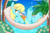 Size: 1538x1000 | Tagged: safe, artist:spoonie, derpibooru import, sassaflash, pegasus, pony, beach, female, flower, flower in hair, hammock, looking back, looking sideways, lying down, mare, ocean, on back, smiling, solo, sunlight, water