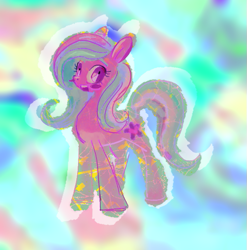 Size: 579x585 | Tagged: safe, artist:eyerealm, derpibooru import, oc, oc only, oc:etosama, earth pony, pony, abstract background, blushing, female, mare, ponified, species swap