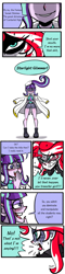 Size: 850x3543 | Tagged: safe, artist:mojot, derpibooru import, starlight glimmer, sunset shimmer, human, equestria girls, g4, comic, daily sunset, dialogue, equal sign, gritted teeth, speech bubble, sweat, sweatdrop, teeth, wingding eyes
