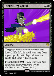 Size: 375x523 | Tagged: safe, derpibooru import, edit, filthy rich, earth pony, do princesses dream of magic sheep, g4, bits, ccg, magic the gathering, necktie, trading card, trading card edit, trading card game