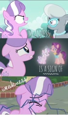 Size: 736x1309 | Tagged: safe, derpibooru import, edit, edited screencap, screencap, diamond tiara, silver spoon, spoiled rich, earth pony, pony, crusaders of the lost mark, g4, season 5, crying, female, filly, foal, mare, mother and child, mother and daughter, parent and child, the pony i want to be