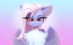 Size: 2048x1280 | Tagged: safe, artist:kebchach, oc, oc only, pony, chest fluff, female, looking at you, mare