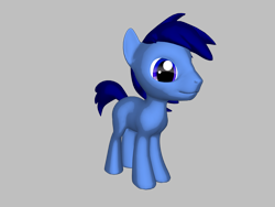 Size: 1200x900 | Tagged: safe, artist:magicalpony2099, artist:superroblox00, derpibooru import, oc, oc only, oc:tru blu, earth pony, pony, 3d pony creator, gray background, male, simple background, solo, stallion