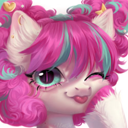 Size: 2000x2000 | Tagged: safe, artist:unt3n, derpibooru import, oc, pony, bust, ear fluff, ears, solo