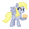 Size: 100x100 | Tagged: safe, artist:miketheelephantbrony, derpibooru import, derpy hooves, g4, april fools 2024, hot pocket, pixel art