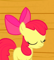 Size: 428x480 | Tagged: safe, derpibooru import, apple bloom, earth pony, pony, g4, one bad apple, season 3, animated, female, filly, foal, gif