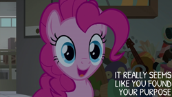 Size: 2000x1125 | Tagged: safe, derpibooru import, edit, edited screencap, editor:quoterific, screencap, pinkie pie, the last laugh, solo