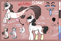 Size: 1095x730 | Tagged: safe, artist:dejji_vuu, derpibooru import, oc, earth pony, merpony, pony, female, mare, reference sheet, solo