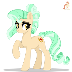 Size: 2800x2800 | Tagged: safe, artist:r4hucksake, derpibooru import, oc, oc:gilded laurel, earth pony, pony, female, mare, raised hoof, raised leg, simple background, solo, transparent background