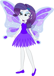 Size: 1148x1619 | Tagged: safe, artist:invisibleink, artist:tylerajohnson352, derpibooru import, rarity, equestria girls, g4, bare shoulders, beautiful, clothes, dress, fairy, fairy wings, sleeveless, wings
