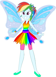 Size: 1153x1601 | Tagged: safe, artist:invisibleink, artist:tylerajohnson352, derpibooru import, applejack, fluttershy, pinkie pie, rainbow dash, rarity, starlight glimmer, trixie, equestria girls, g4, bare shoulders, beautiful, bracelet, clothes, dress, fairy, fairy wings, hairpin, jewelry, sleeveless, wings