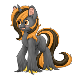 Size: 2500x2500 | Tagged: safe, derpibooru import, oc, oc only, oc:nettle kiss, blushing, fluffy, happy, horseshoes, shy, simple background, solo, unshorn fetlocks, white background