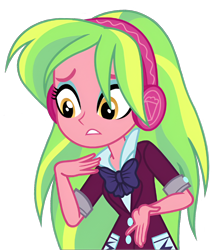 Size: 1134x1294 | Tagged: safe, derpibooru import, edit, edited screencap, screencap, lemon zest, human, dance magic, equestria girls, g4, background removed, equestria girls specials, looking down, png, shadowbolts, simple background, solo, transparent background, worried