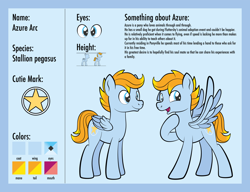 Size: 1920x1473 | Tagged: safe, artist:alexdti, derpibooru import, oc, oc:azure arc, pegasus, pony, male, reference sheet, solo, stallion