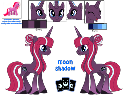 Size: 1090x847 | Tagged: safe, artist:hate-love12, derpibooru import, pony, unicorn, g2, base used, female, horn, mare, moon shadow, reference sheet, simple background, solo, toy, transparent background