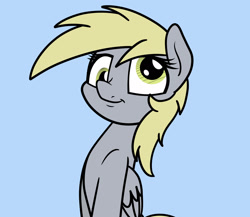 Size: 2047x1779 | Tagged: safe, artist:ewoudcponies, derpibooru import, derpy hooves, pegasus, pony, blue background, female, simple background, solo