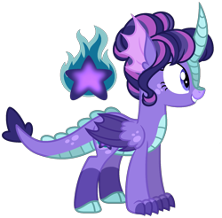 Size: 1653x1629 | Tagged: safe, artist:strawberry-spritz, derpibooru import, oc, dracony, dragon, hybrid, female, interspecies offspring, offscreen character, offspring, parent:sludge (g4), parent:twilight sparkle, simple background, solo, transparent background