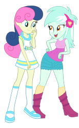 Size: 2177x3525 | Tagged: safe, artist:gmaplay, derpibooru import, bon bon, lyra heartstrings, sweetie drops, equestria girls, g4, female, lesbian, lyrabon, seduction, seductive pose, shipping, solo