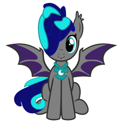 Size: 5000x5000 | Tagged: safe, derpibooru import, edit, editor:awesomegamergame, oc, oc only, oc:midnight storm, bat pony, pony, absurd resolution, base used, bat ears, bat pony oc, bat wings, cute, eyelashes, fangs, jewelry, looking at you, male, male oc, necklace, simple background, sitting, spread wings, tail, transparent background, vector, vector trace, wings