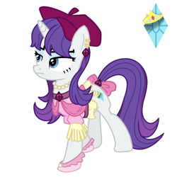 Size: 628x628 | Tagged: safe, artist:3998572077, derpibooru import, rarity, redesign, simple background, solo, white background