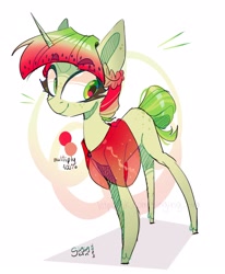 Size: 1777x2160 | Tagged: safe, artist:singingsun, derpibooru import, oc, oc only, pony, unicorn, abstract background, female, full body, horn, solo