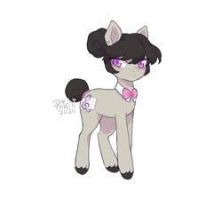 Size: 1660x1485 | Tagged: safe, artist:paichitaron, derpibooru import, octavia melody, earth pony, pony, g4, alternate cutie mark, alternate hairstyle, ear piercing, earring, female, hair bun, jewelry, mare, piercing, signature, simple background, solo, tail, tail bun, transparent background, unshorn fetlocks