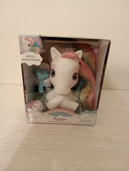 Size: 2448x3264 | Tagged: safe, derpibooru import, starshine, pegasus, pony, g1, brushable, figurine, photo, solo, toy