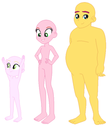 Size: 500x576 | Tagged: safe, artist:nsmah, artist:tekobases, derpibooru import, human, equestria girls, g4, barefoot, base, belly, big belly, feet, female, hand on hip, looking at you, male, simple background, smiling, toddler, white background