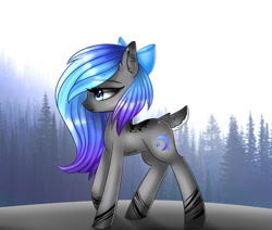 Size: 1273x1080 | Tagged: safe, artist:queenofsilvers, derpibooru import, oc, oc only, deer, deer pony, hybrid, original species, pony, bow, ear fluff, ears, female, hair bow, mare, profile, side view, signature, solo