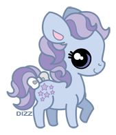 Size: 169x196 | Tagged: safe, artist:dizziness, derpibooru import, blue belle, earth pony, pony, g1, bow, chibi, colored pinnae, cute, dizziness's chibi ponies, female, looking at you, mare, outline, raised hoof, raised leg, simple background, solo, standing, tail, tail bow, transparent background