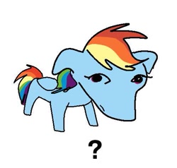 Size: 497x473 | Tagged: artist needed, safe, derpibooru import, rainbow dash, g4, curi, meme, my little curis, simple background, solo, white background