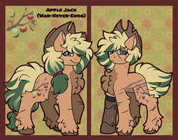 Size: 3500x2750 | Tagged: safe, artist:pegacousinceles, derpibooru import, applejack, g4, amputee, au:war never ends, chest fluff, eye scar, facial scar, scar, solo