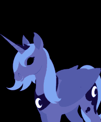 Size: 1000x1200 | Tagged: safe, artist:askloona, derpibooru import, princess luna, alicorn, pony, g4, animated, black background, black sclera, gif, loony luna, s1 luna, simple background, smiling, solo, spread wings, wings