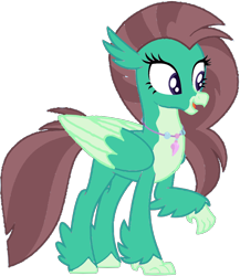 Size: 832x960 | Tagged: safe, artist:savygriffs, derpibooru import, edit, oc, oc only, classical hippogriff, hippogriff, g4, bad edit, base used, coat markings, female, hippogriff oc, jewelry, necklace, open mouth, recolor, simple background, solo, transparent background, unnamed oc