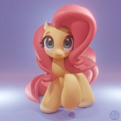 Size: 1920x1920 | Tagged: safe, artist:neutra1x, derpibooru import, fluttershy, pegasus, pony, g4, 3d, front view, smiling, solo