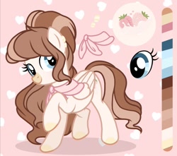 Size: 1378x1220 | Tagged: safe, artist:cstrawberrymilk, derpibooru import, oc, oc:strawberry milk, pegasus, pony, female, mare, reference sheet, solo