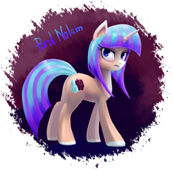 Size: 1691x1663 | Tagged: safe, artist:kaermter, derpibooru import, oc, oc only, oc:pord nolem, pony, unicorn, female, horn, mare, simple background, solo, transparent background