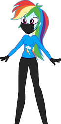 Size: 1075x2160 | Tagged: safe, artist:brokenadam, derpibooru import, rainbow dash, equestria girls, g4, absurd resolution, black gloves, clothes, coronavirus, covid-19, cutie mark on clothes, face mask, gloves, mask, simple background, solo, transparent background