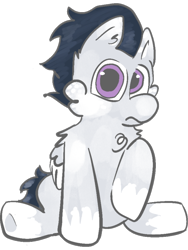 Size: 1620x2160 | Tagged: safe, artist:felixmcfurry, derpibooru import, rumble, pegasus, friendship is magic, g4, chest fluff, colored, colt, digital art, feral, flat colors, foal, male, png, raised hoof, raised leg, simple background, solo, solo male, transparent background
