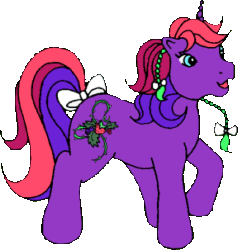 Size: 288x303 | Tagged: artist needed, source needed, safe, derpibooru import, oc, oc only, oc:bramble berry, pony, unicorn, g1, 2010, bow, braid, braided ponytail, female, gif, horn, mare, non-animated gif, open mouth, open smile, ponytail, raised hoof, raised leg, simple background, smiling, solo, tail, tail bow, transparent background, unicorn oc