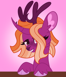 Size: 1078x1246 | Tagged: safe, artist:monochrome-sunsets, derpibooru import, oc, oc:summerset, deer, deer pony, hybrid, original species, female, solo