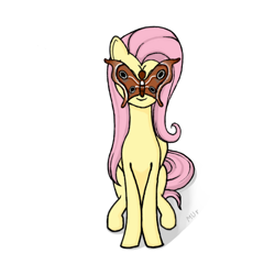 Size: 512x512 | Tagged: safe, artist:mihailunicorn, derpibooru import, fluttershy, butterfly, pegasus, pony, butterfly on nose, insect on nose, simple background, solo, white background