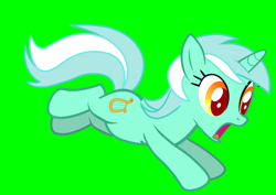 Size: 954x674 | Tagged: safe, artist:alethila, derpibooru import, lyra heartstrings, pony, unicorn, fighting is magic, adobe flash, falling, female, fighting is magic aurora, green background, horn, mare, open mouth, shocked, simple background, solo