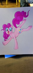 Size: 1816x4032 | Tagged: safe, derpibooru import, pinkie pie, female, mare, prismacolors, solo, traditional art