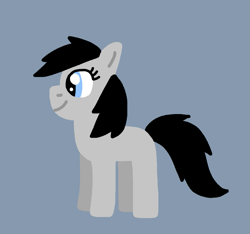 Size: 1057x991 | Tagged: safe, artist:funboy34, derpibooru import, oc, oc only, oc:eric, earth pony, pony, g4, adult blank flank, blank flank, closed mouth, cute, earth pony oc, gray background, male, ocbetes, simple background, smiling, solo, stallion