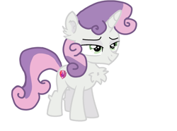 Size: 2685x1997 | Tagged: safe, artist:sweetsterty, derpibooru import, edit, silver bell, sweetie belle, pony, unicorn, chest fluff, colt, cute, diasweetes, ear fluff, ears, foal, horn, male, rule 63, solo, vector, vector edit