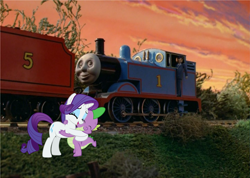 Size: 6168x4384 | Tagged: artist needed, safe, anonymous artist, artist:georgegarza01, derpibooru import, edit, edited screencap, screencap, rarity, spike, dragon, pony, unicorn, g4, ^^, crossover, cute, daaaaaaaaaaaw, dialogue in the description, duo, duo male and female, evening, eyes closed, eyeshadow, female, horn, hug, james the red engine, locomotive, makeup, male, mare, open mouth, open smile, raribetes, reference in the description, screenshots, shipping, smiling, sparity, spikabetes, story included, straight, sweet dreams fuel, thomas and friends, thomas and the breakdown train, thomas the tank engine, train, wholesome