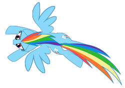 Size: 4961x3508 | Tagged: safe, artist:culu-bluebeaver, derpibooru import, rainbow dash, pegasus, pony, g4, both cutie marks, female, flying, mare, overhead view, simple background, solo, spread wings, transparent background, vector, wings