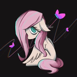 Size: 1865x1860 | Tagged: safe, artist:zblue, derpibooru import, fluttershy, pegasus, pony, female, filly, filly fluttershy, foal, green eyes, mare, pink mane, solo, tan coat, younger