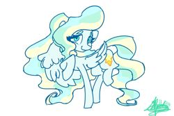 Size: 3600x2400 | Tagged: safe, artist:mannybcadavera, derpibooru import, vapor trail, pegasus, pony, g4, colored, cute, female, flat colors, high res, looking at you, mare, simple background, smiling, smiling at you, solo, white background